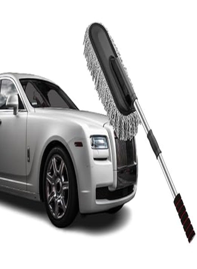 TNEMEC Long Handle Microfiber Feather Duster for Dust Cleaning Pole. Car Brush Exterior Interior Cleaner Dusting and hosue Ultra Soft Exatndable Remover Window Brushes Tools (1) - Image 1